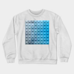 Bright Cerulean Blue Abstract Low Polygon Background Crewneck Sweatshirt